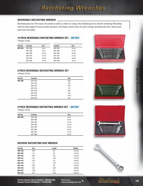 Blackhawk by Proto Catalog - Ratcheting Wrenches - Eoss.com