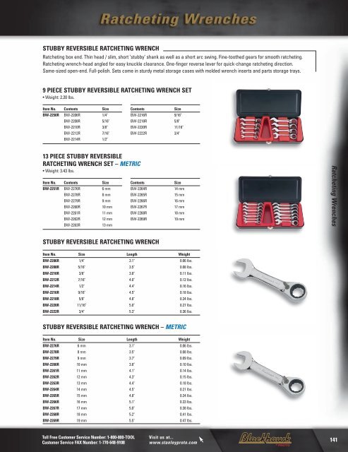 Blackhawk by Proto Catalog - Ratcheting Wrenches - Eoss.com