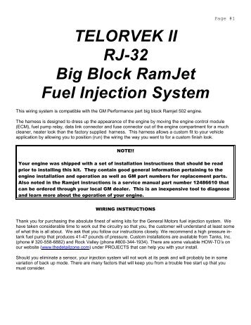 product installation instructions - Ron Francis Wiring