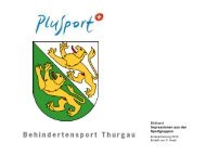 Die Sportgruppen und der Kanton stellen sich vor - PluSport Thurgau