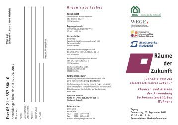 Programm - BGW Bielefelder GemeinnÃƒÂ¼tzige Wohnungsgesellschaft ...