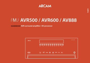AVR500 / AVR600 / AV888 - Arcam
