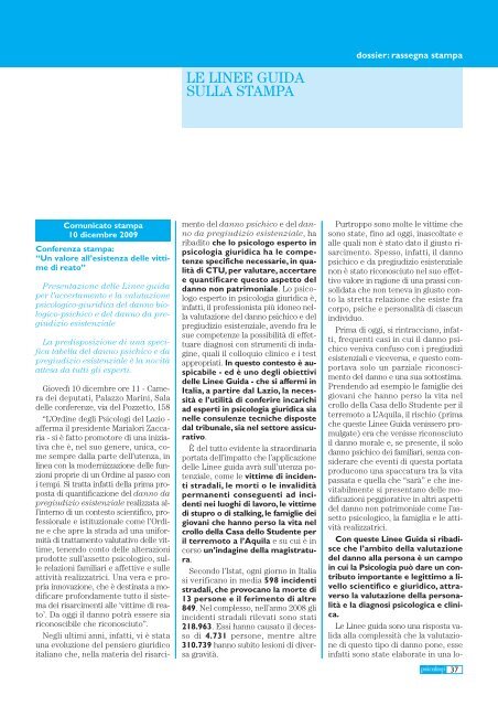 Notiziario n. 1-2/2010 - Ordine degli Psicologi del Lazio