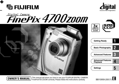 FinePix 4700 ZOOM OWNER'S MANUAL