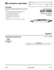LEQ FDBI Spec Sheet - Synergy Lighting Controls