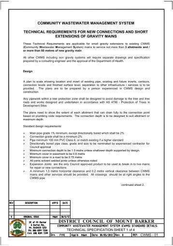 CWMS Technical Requirements - District Council of Mount Barker ...