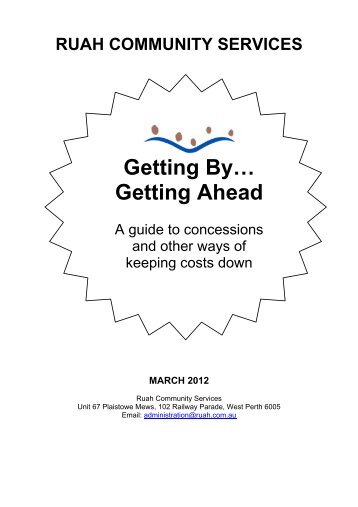 Getting Byâ¦ Getting Ahead - Ruah Community Services