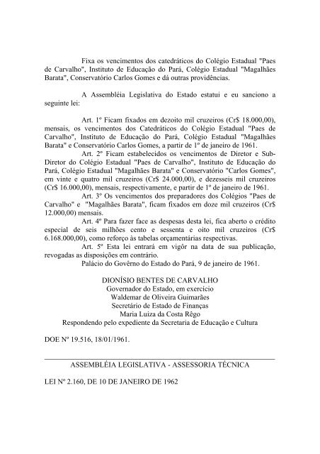 Leiord1961 - AssemblÃ©ia Legislativa do Estado do ParÃ¡ - Governo ...