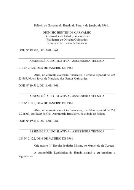 Leiord1961 - AssemblÃ©ia Legislativa do Estado do ParÃ¡ - Governo ...