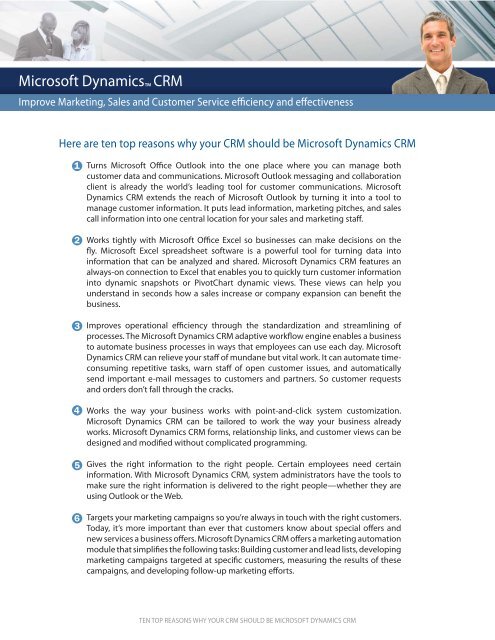 Top 10 Reasons Why Your CRM Should Be Microsoft ... - Socius
