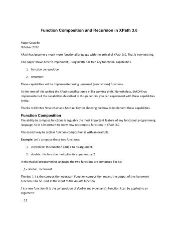 Function Composition and Recursion in XPath 3.0 - xFront