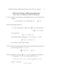 MAT 244 Ordinary Differential Equations