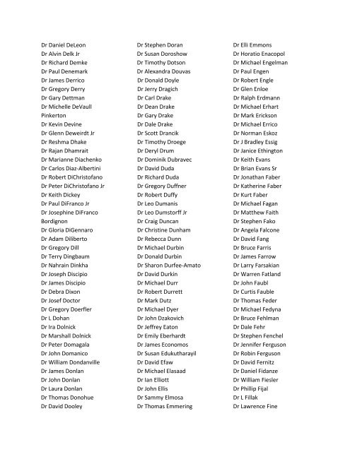 2012 Foundation Contributors from ISDS Membership