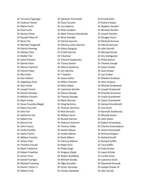 2012 Foundation Contributors from ISDS Membership