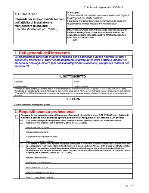 D15 - Req. impiantisti[file.pdf] - Sardegna SUAP