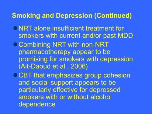 Treatment of Nicotine Addiction in Primary Care