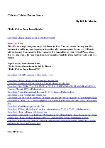 Download Chicka Chicka Boom Boom pdf ebooks by Bill Jr. Martin