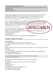 I.1) Nom, adresses et point(s) de contact : Urssaf de Paris-rÃ©gion ...