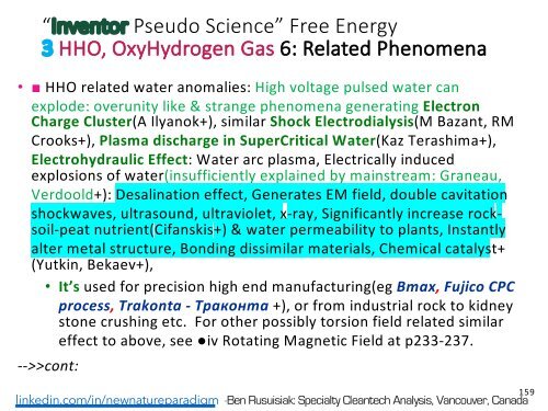 Fusão a frio, Tesla, Onda escala, Campo de torção, "Energia livre" = Todos Pseudo-ciência?(Resumo do Português) / Cold fusion, Tesla, Scalar wave, Torsion field, "Free energy".. = All Pseudo science?    