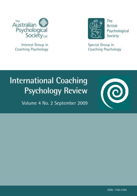 International Coaching Psychology Review, 4.2, September 2009