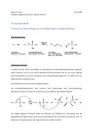 Versuchsprotokoll Versuch 2.6a: Herstellung von trans-Stilben ((E)-1 ...