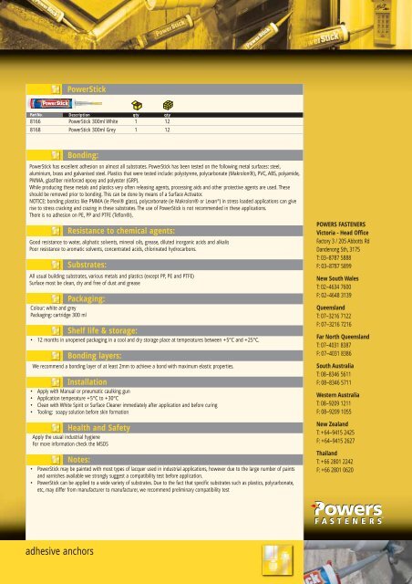 Power Stick Data Sheet - Target Building Materials