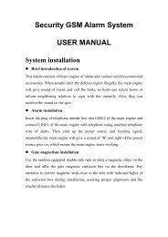 Security GSM Alarm System USER MANUAL - sunsky