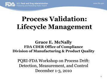 Process Validation: Lifecycle Management - PQRI