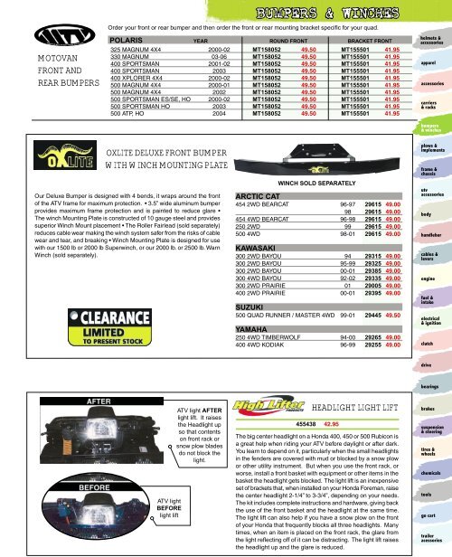 BUMPERS & WINCHES - Automatic Distributors