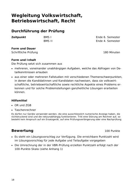 Wegleitung BMS II 10-12 (242 KB) - Bildungszentrum kvBL