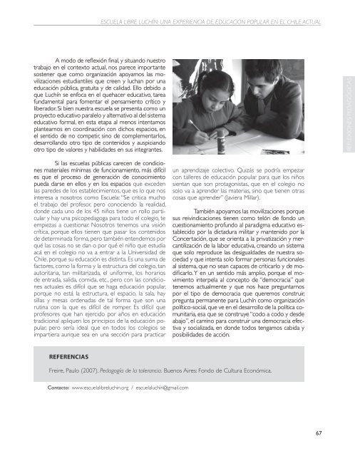 Escuela Libre Luchín - Revista Docencia