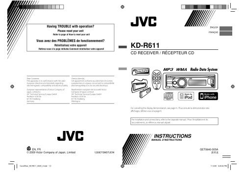 KD-R611 - JVC Mobile In-Car Entertainment