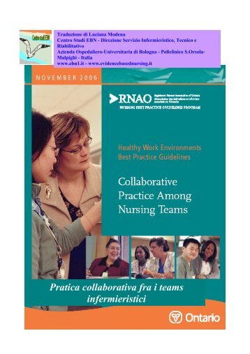 Pratica collaborativa tra i teams infermieristici - Evidence-Based ...