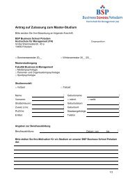 Antrag auf Zulassung zum Bachelor-Studium - BSP Business School ...