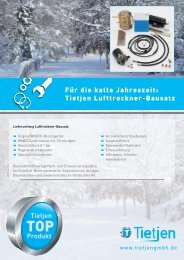 FÃ¼r die kalte Jahreszeit: Tietjen Lufttrockner-Bausatz - Tietjen GmbH