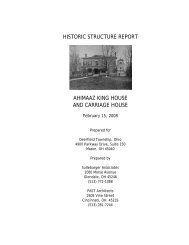 Historic structure report - Deerfield Township, Ohio