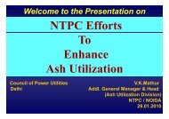 Efforts of NTPC for Ash Utilization - India Core