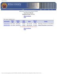 Wisconsin Circuit Court Access (CCAP) - The Putnam Pit