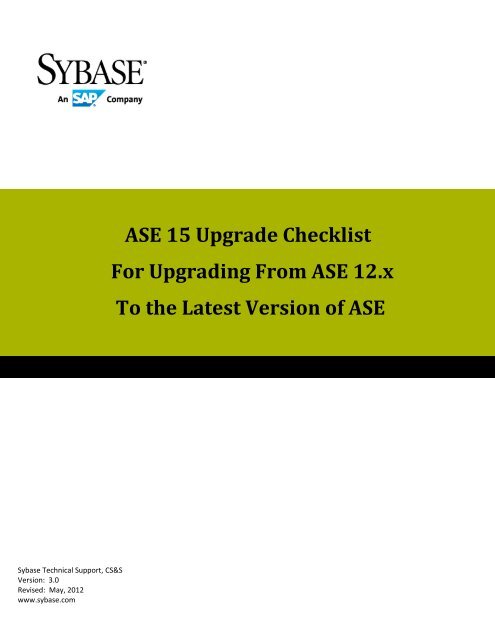 Upgrading and Migrating an IQ database from older ... - Sybase