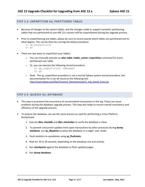 Upgrading and Migrating an IQ database from older ... - Sybase