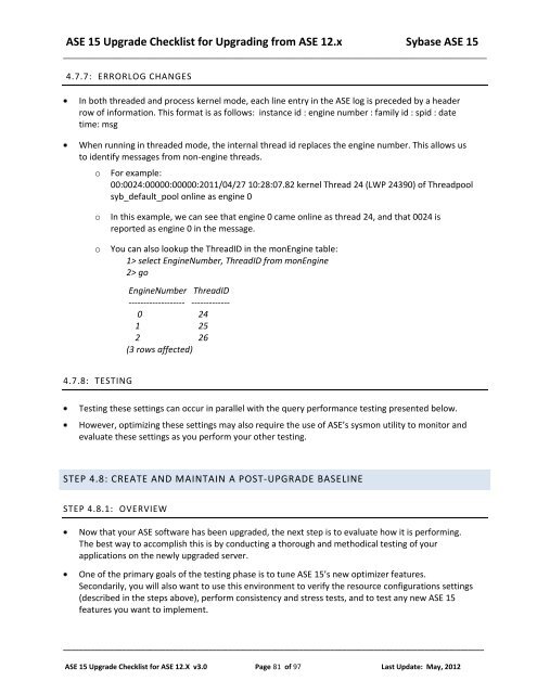 Upgrading and Migrating an IQ database from older ... - Sybase