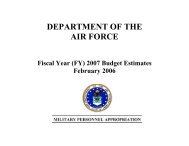 Air Force MILPERS, FY07 - Air Force Financial Management ...