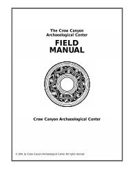 Entire Field Manual - Crow Canyon Archaeological Center