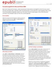 Formatierungshilfe für Microsoft Word 2003