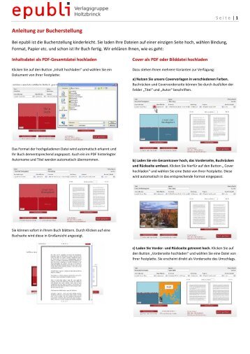 Anleitung zur Bucherstellung