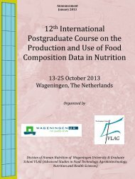 Production and use of food composition data in nutrition - Graduate ...