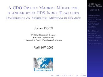 A CDO Option Market Model for standardized CDS Index Tranches ...