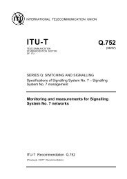 Monitoring and measurements for Signalling System No. 7 networks