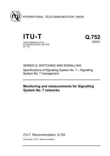 Monitoring and measurements for Signalling System No. 7 networks