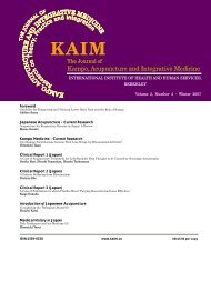 Kampo,Acupuncture and Integrative Medicine - Kaim.us